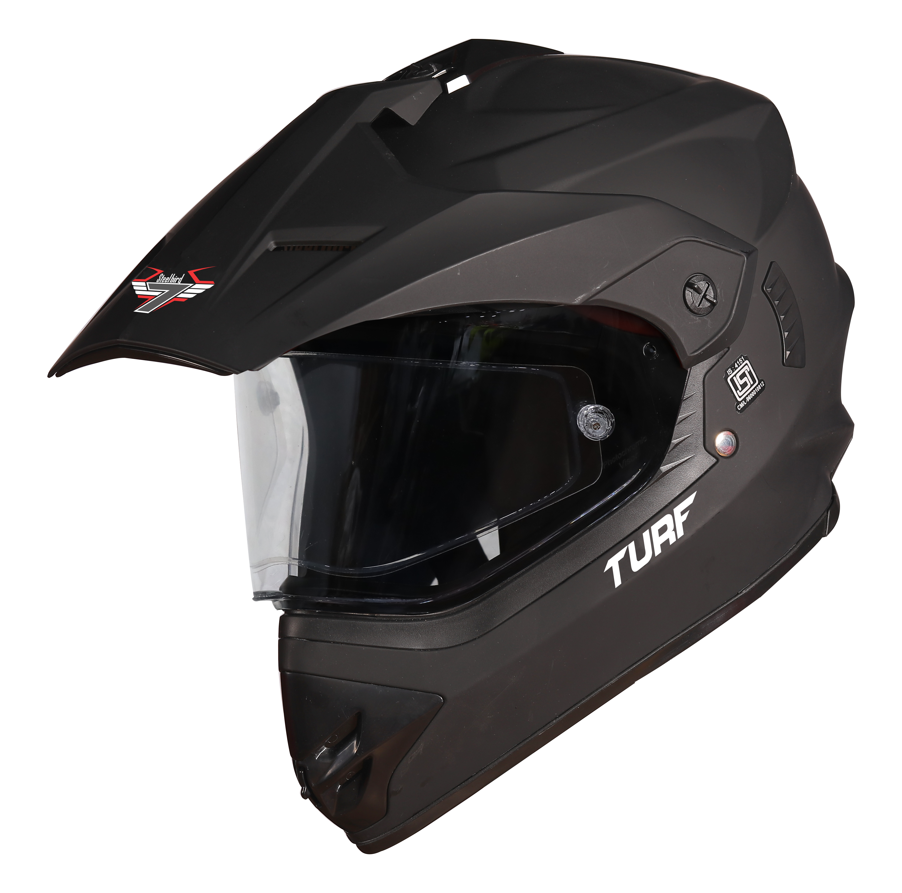 SB-42 Turf Single Visor Mat H.Grey With Anti-Fog Shield Photochromic Visor (With Extra Clear Visor)